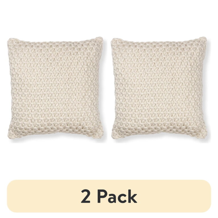 (1 pack) Mainstays Honeycomb Ivory Accent Pillow â 1 Count / 18 in x 18 in