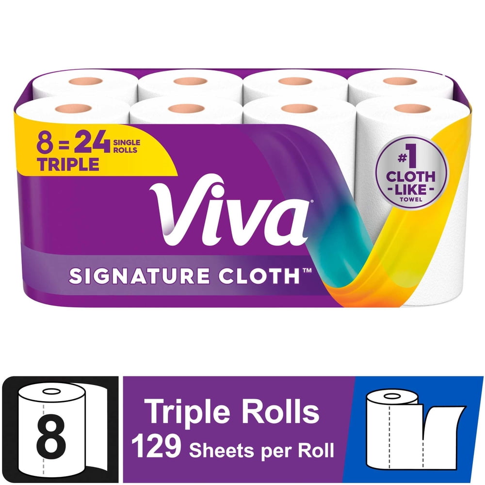 Viva Signature Cloth Paper Towels â 8 Triple Rolls