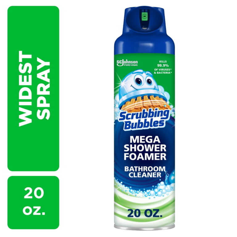 Scrubbing Bubbles Mega Shower Foamer Aerosol â 20 oz / Rainshower / Shower & Tub Disinfectant Cleaner / Tile / Tough Foaming Bathroom
