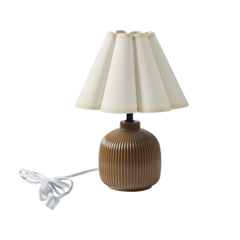 Home Decor Collection 12.5" Brown Ceramic Table Lamp | Table Lamps