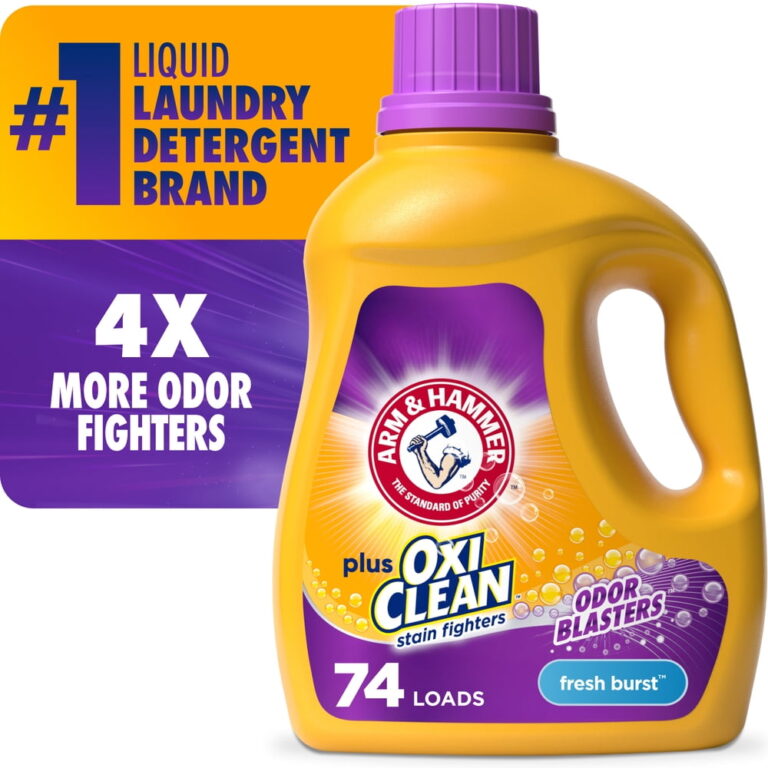 ARM & HAMMER Plus OxiClean featuring Odor Blasters Liquid Detergent â 74 Loads / 96.2 fl oz / Fresh Burst