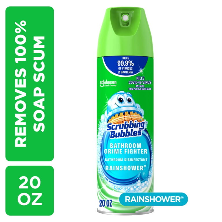 Scrubbing Bubbles Disinfectant Bathroom Shower & Tub Cleaner Grime Fighter Aerosol Spray â 20 oz / Rainshower