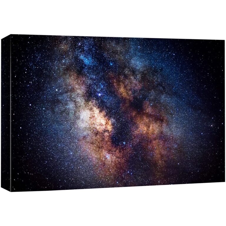 Canvas Print Wall Art Galaxy Space Starry Night Nebula Planet Landscape Realism Decor â Great Gift for Holiday Housewarming / Calm Cosmic Scenery for Living Room Bedroom Office