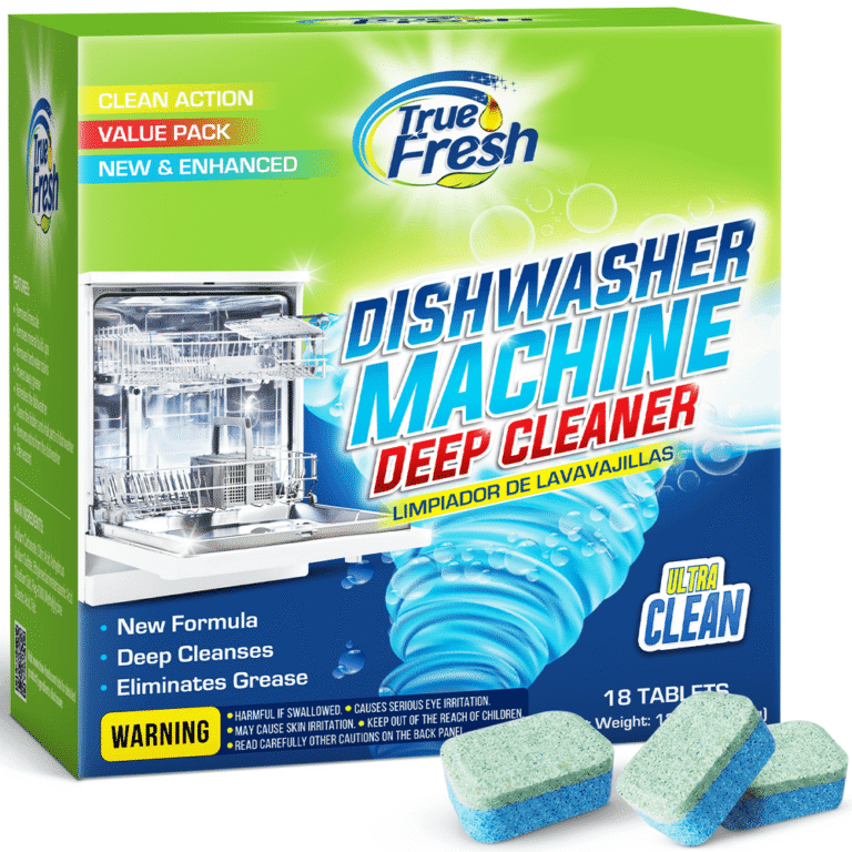 True Fresh Dishwasher Cleaner Tablets 18 Pack - Dishwasher Cleaner and Deodorizer to Descale â Remove Limescale and Buildups