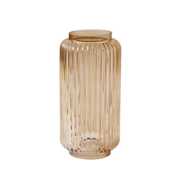 Better Homes & Gardens Ribbed Glass Vase â Champagne / 10 in