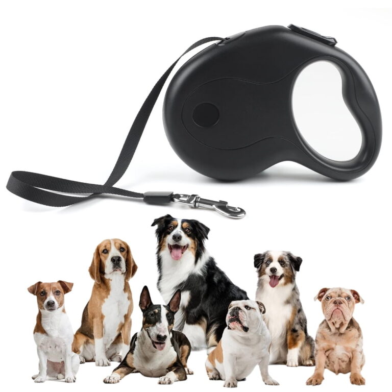 Charkool 9.8ft Retractable Dog Leash featuring Anti-Slip Handle One-Hand Brake â dog leash for Small dogs