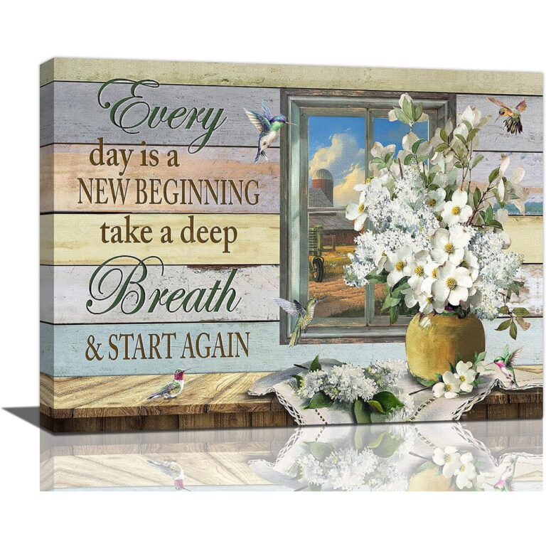 Rustic Floral Bathroom Wall Art Farmhouse Flower Butterfly Pictures Wall Decor Christian Scriptures I Can Only Imagine Canvas Prints Artwork Painting Home Decoration for Kitchen Bedroom Framed 12"x16 | Canvas Art Prints
