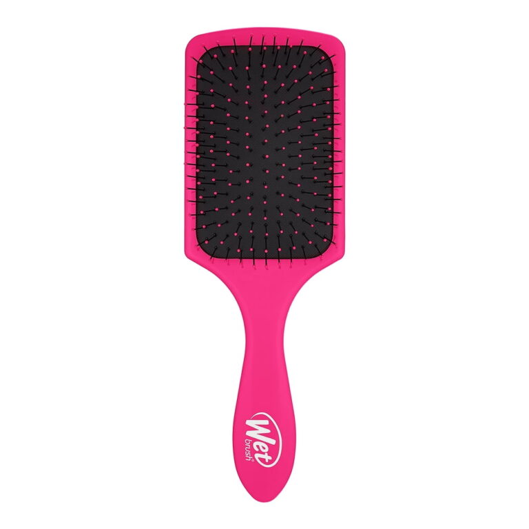 Wet Brush Paddle Hair Detangler â Soft Bristle Hair Brush for All Hair Types / Pink